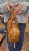 Load and play video in Gallery viewer, Leather Slim Bowling Bag Tan
