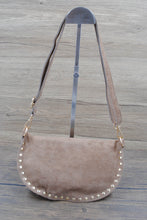 Load image into Gallery viewer, Suede Studded Sling Bag Taupe
