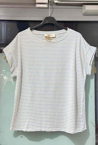 Andrea Striped T-Shirt Sky Blue