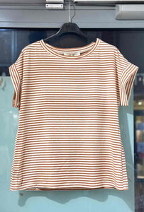 Andrea Striped T-Shirt Burnt Orange