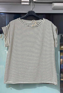 Andrea Striped T-Shirt Black
