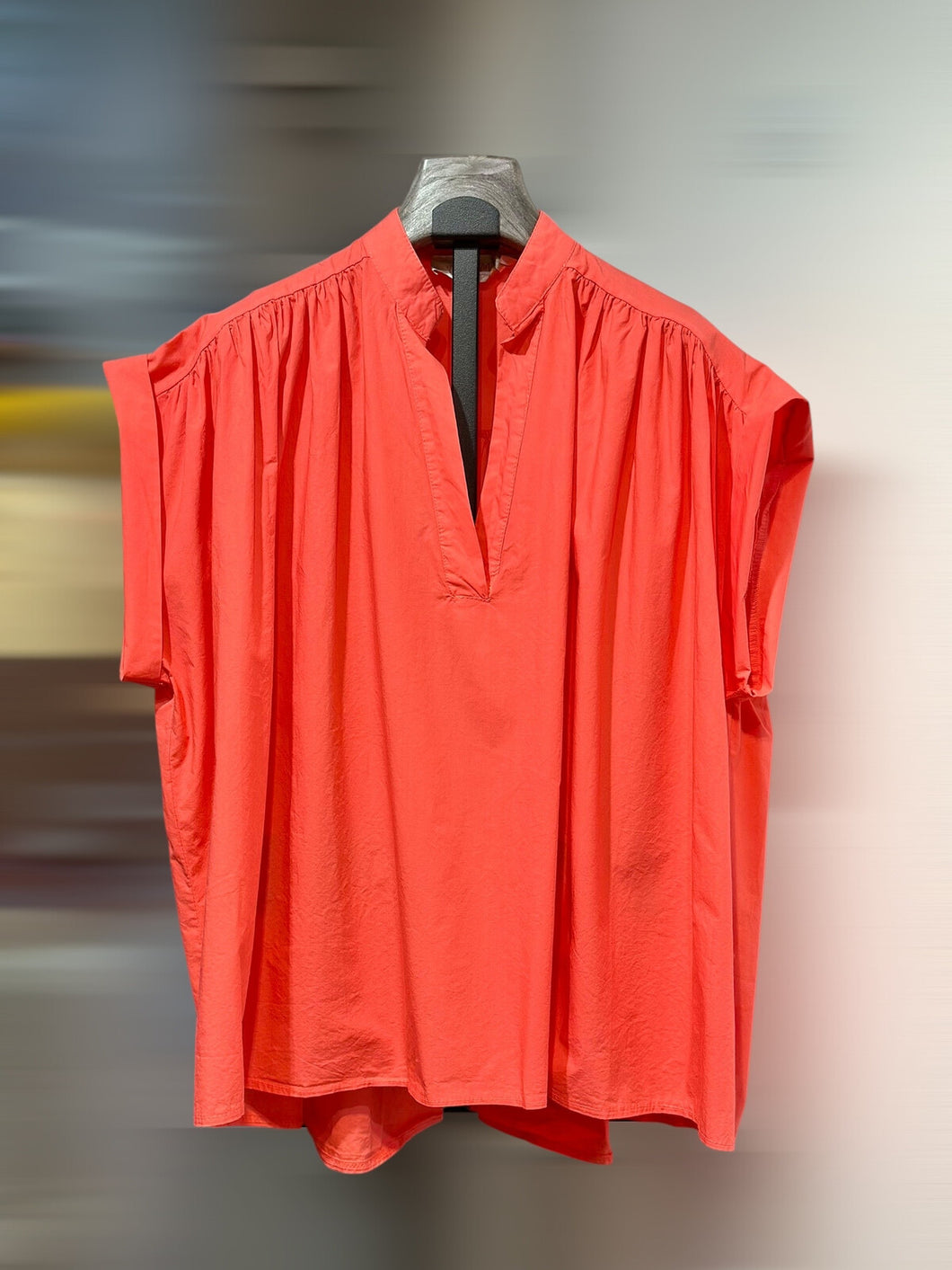 Pauline Cotton Tunic Coral
